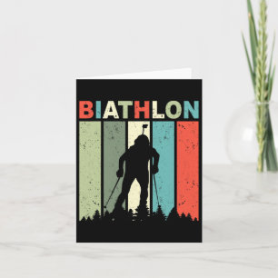 Tarjeta Biatlón Esquí Biatleta Deportes de Invierno Esquí