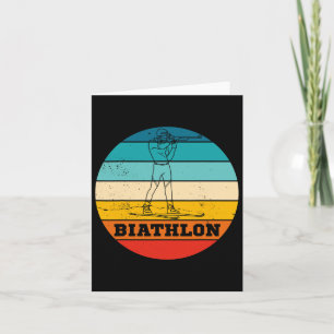 Tarjeta Biatlón Esquí Esquiador Esquí de fondo Pista 