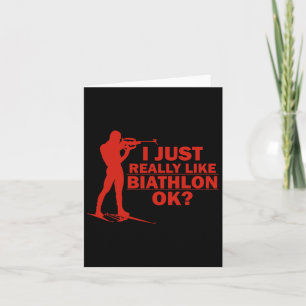 Tarjeta Biatlón Graciosa Posición Pronta Bistlete Shoting