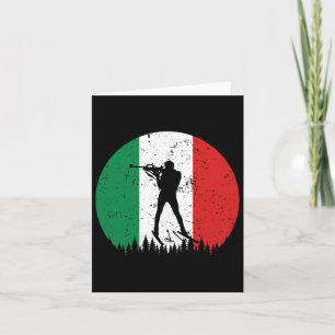 Tarjeta Biatlón Italia Copa Mundial Deporte Invernal Tierr
