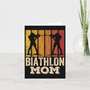 Tarjeta Biatlón Mamá Biatlones Biatleta Deportes Madre Mam