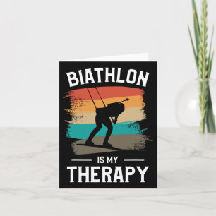 Tarjeta Biatlón Retro Es Mi Terapia Biatleta