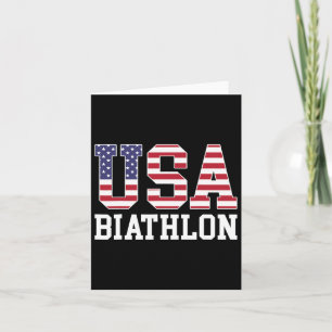 Tarjeta Biatlonista De Bandera De Estados Unidos - Biatlón