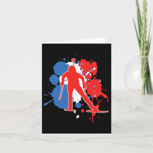 Tarjeta Biatlonista de bandera de Francia - Biatlón francé