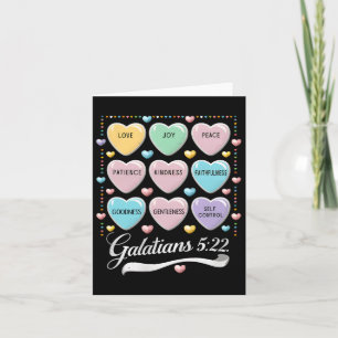 Tarjeta Bible cristiano San Valentín Gálatas 5 22 Conversa