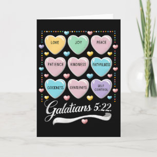 Tarjeta Bible Cristiano San Valentín Gálatas 5 22 Conversa