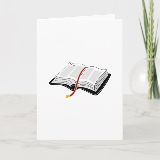 Tarjeta Biblia abierta (Anverso)