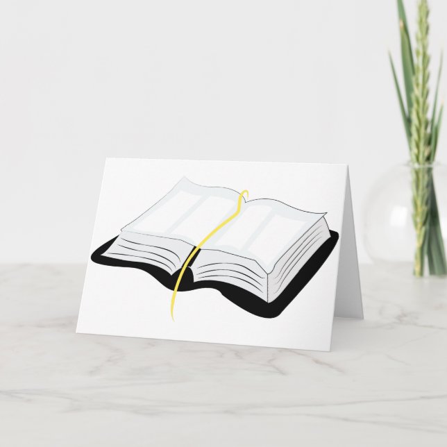 Tarjeta Biblia abierta (Anverso)