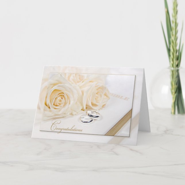 Tarjeta Biblia Boda blanca (Anverso)