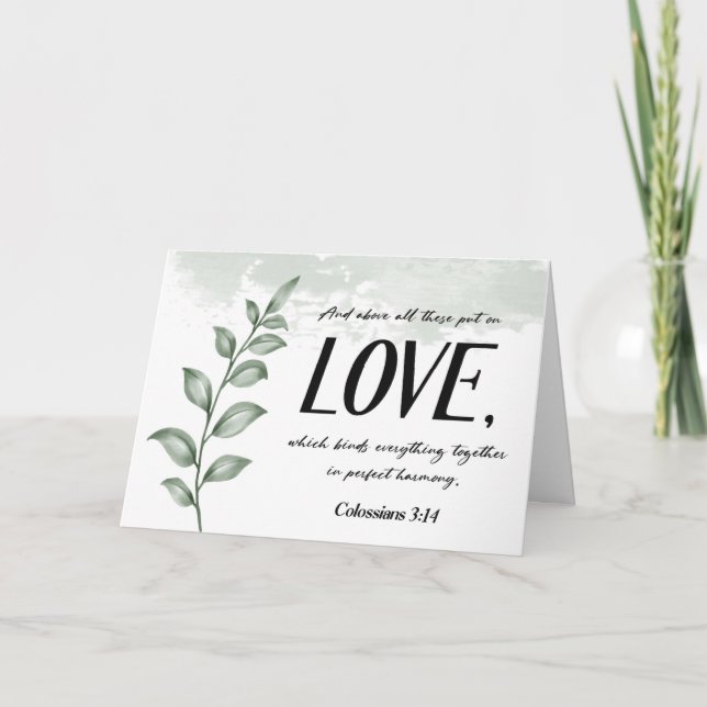 Tarjeta biblia contra amor Colossian (Anverso)