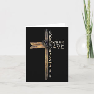 Tarjeta Biblia de la Cruz Cristiana John 3_16