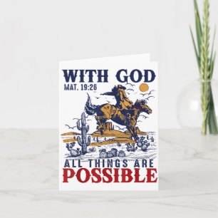 Tarjeta Biblia de vaquero versículo de la escritura occide