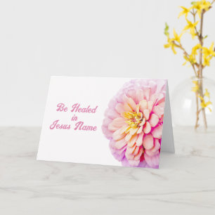 Tarjeta Biblia de Zinnia Rosa Verso para Recuperarse 