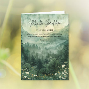 Tarjeta Biblia religiosa contra romanos 15:13