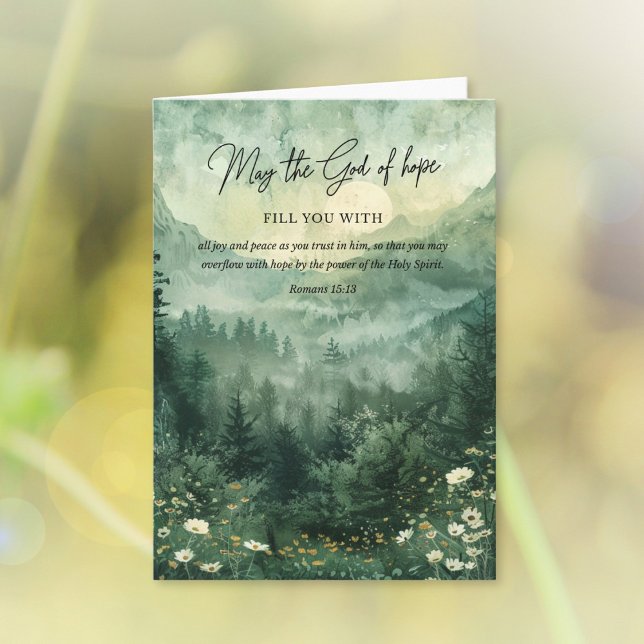 Tarjeta Biblia religiosa contra romanos 15:13 (Subido por el creador)