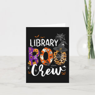 Tarjeta Biblioteca Bibliotecaria de Biblioteca Boo Crew Sc