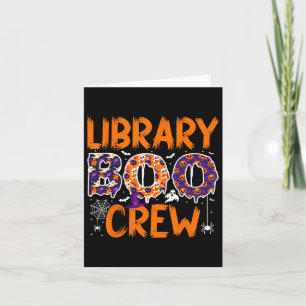 Tarjeta Biblioteca Boo Crew Bibliotecarios Amantes de los 