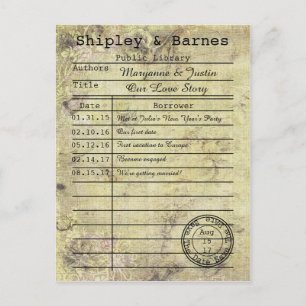 Tarjeta Biblioteca de Grunge Floral Vintage Guarda