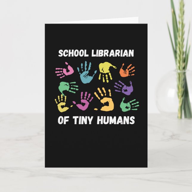 Tarjeta Biblioteca Escolar Gracioso Regalo Para Biblioteca (Anverso)