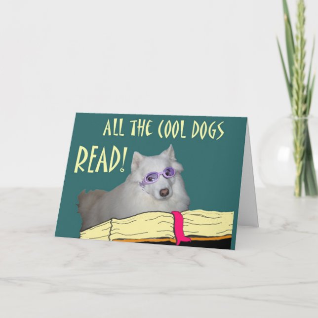 Tarjeta Biblioteca - Samoyed - Alfabetización de lectura d (Anverso)