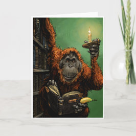 Tarjeta bibliotecaria de Orangutan