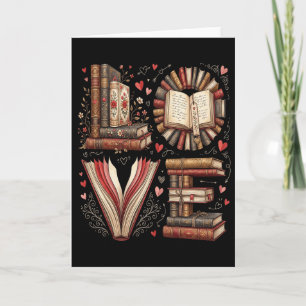 Tarjeta Bibliotecario Lector Libros San Valentín Maestro S