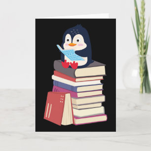 Tarjeta Bibliotecario Maestro Pingüino Kawaii, Pengu Amant