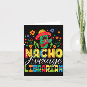 Tarjeta Bibliotecario promedio Nacho Fiesta Cinco De Mayo