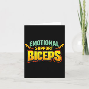 Tarjeta Bíceps de apoyo emocional divertido humor de herma