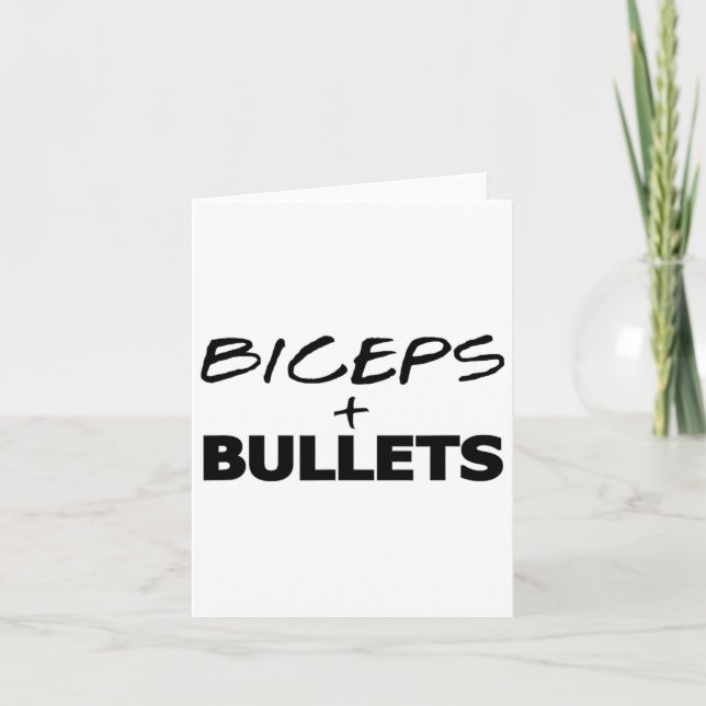 Tarjeta Biceps Y Balas Entrenamiento Fitness Bodybuilding  (Anverso)