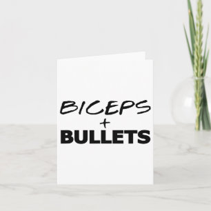 Tarjeta Biceps Y Balas Entrenamiento Fitness Bodybuilding 