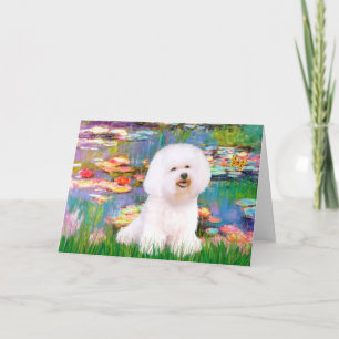 Tarjeta Bichon Frise 1 - Lilies 2