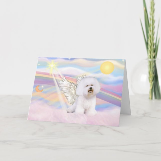 Tarjeta Bichon Frise Angel (Anverso)