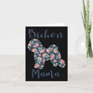 Tarjeta Bichon-frise Perro Mamá Shirt Lover Mama Día de la