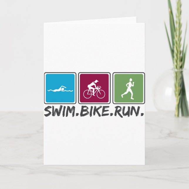 Tarjeta bici de la nadada funcionada con (triathlon) (Anverso)