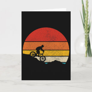 Tarjeta Bici de Montaña Vintage Retro Downhill MTB Bicicle