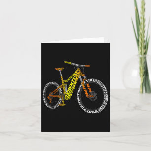 Tarjeta Bicicleta Anatomía Bicicleta Montaña Piezas Mtb Fu