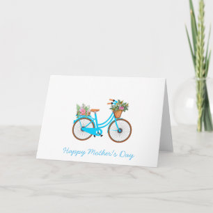 Tarjeta Bicicleta azul elegante