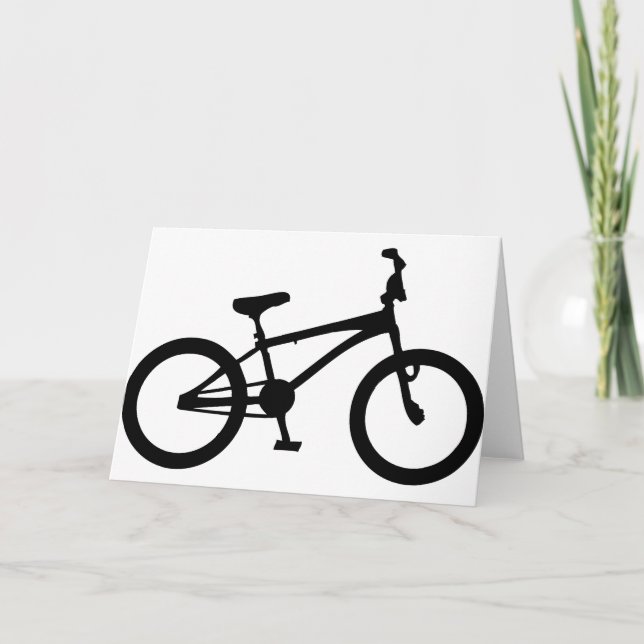Tarjeta bicicleta bmx negra (Anverso)