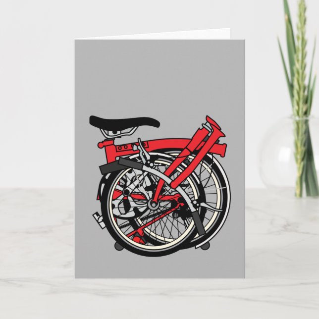 Tarjeta Bicicleta Brompton doblado (Anverso)