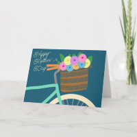 Bicicleta con cesta de flores Día de la Madre