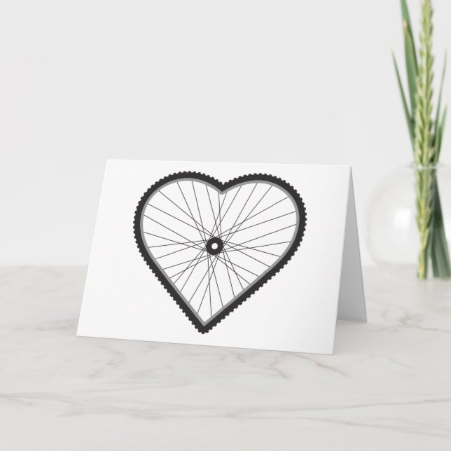 Tarjeta Bicicleta de la montaña de amor (Anverso)