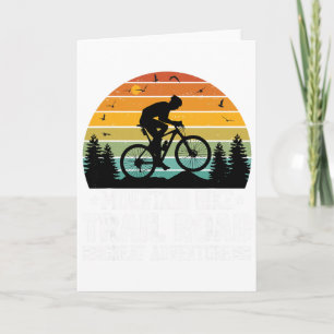 Tarjeta Bicicleta de montaña, camino de sendero, gran aven