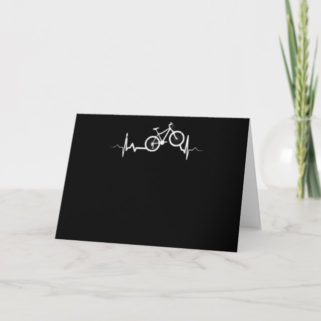 Tarjeta Bicicleta de montaña Heartbeat Ciclismo (Anverso)