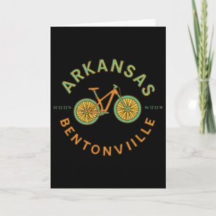 Tarjeta Bicicleta de montaña vintage de Bentonville Arkans