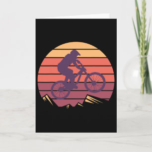 Tarjeta Bicicleta de montaña vintage MTB ciclismo ciclista