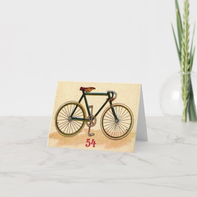 Tarjeta Bicicleta del vintage (Anverso)