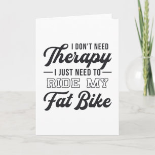 Tarjeta Bicicleta Grasa No necesito terapina Bicicleta Vin