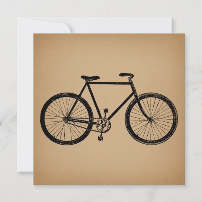 Tarjeta Bicicleta Ilustracion Bicicleta Vintage Bicicleta  (Anverso)