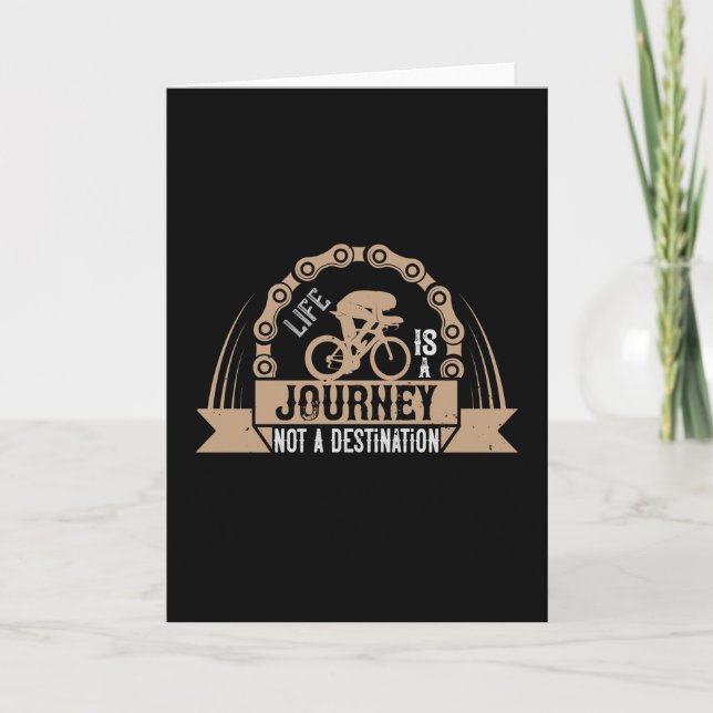 Tarjeta Bicicleta - La vida es un viaje (Anverso)